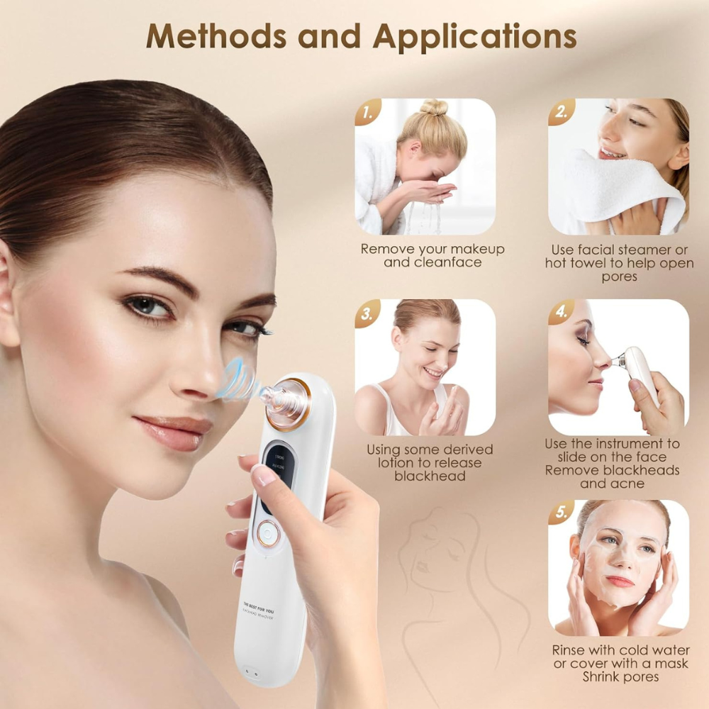 Beautters Portable Blackhead Remover with Built-In Storage | Travel-Friendly Skincare Device