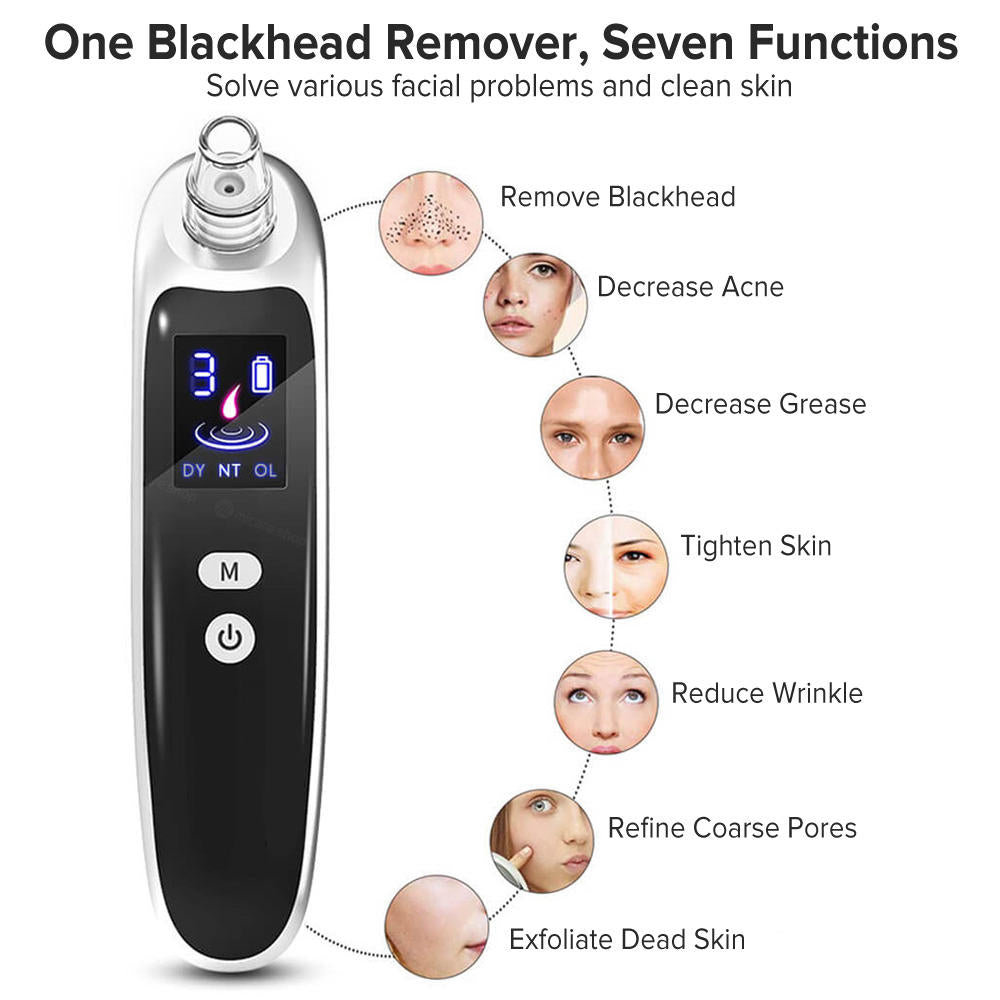 Beautter's LCD Display 3 Speeds Sucking Pore Cleanser Beauty Care Product Acne Removal Blackhead Remover Vacuum